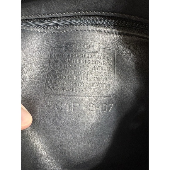 Vintage Coach 9407 Black Leather Legacy Shoulder Bag Slim Handbag Purse - Picture 4 of 10
